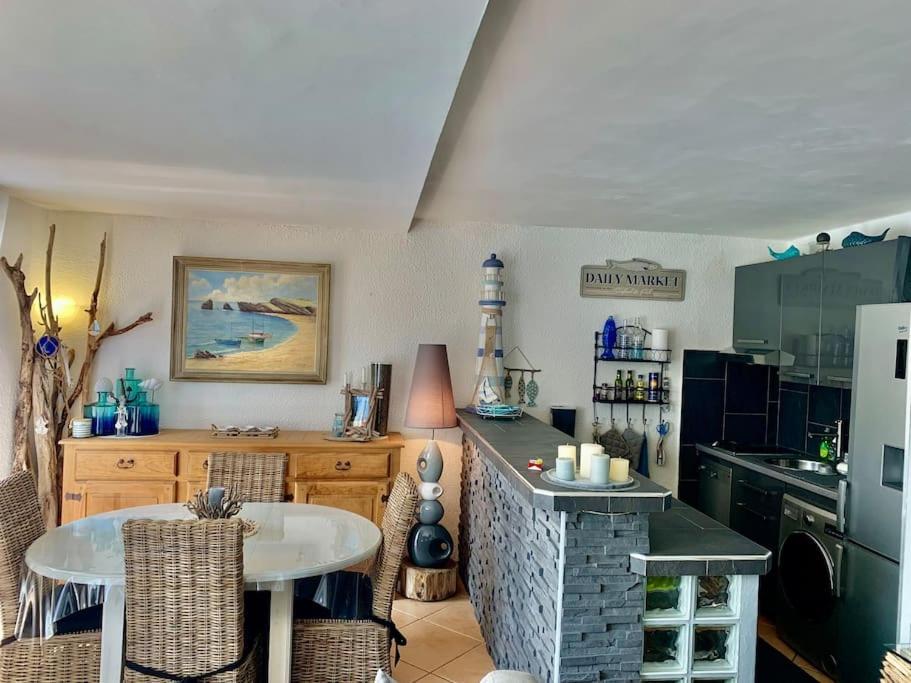 Appartement Vue Mer - Rdc - Parking Prive - Meuble Tourisme 4 Etoiles 阿格德 外观 照片